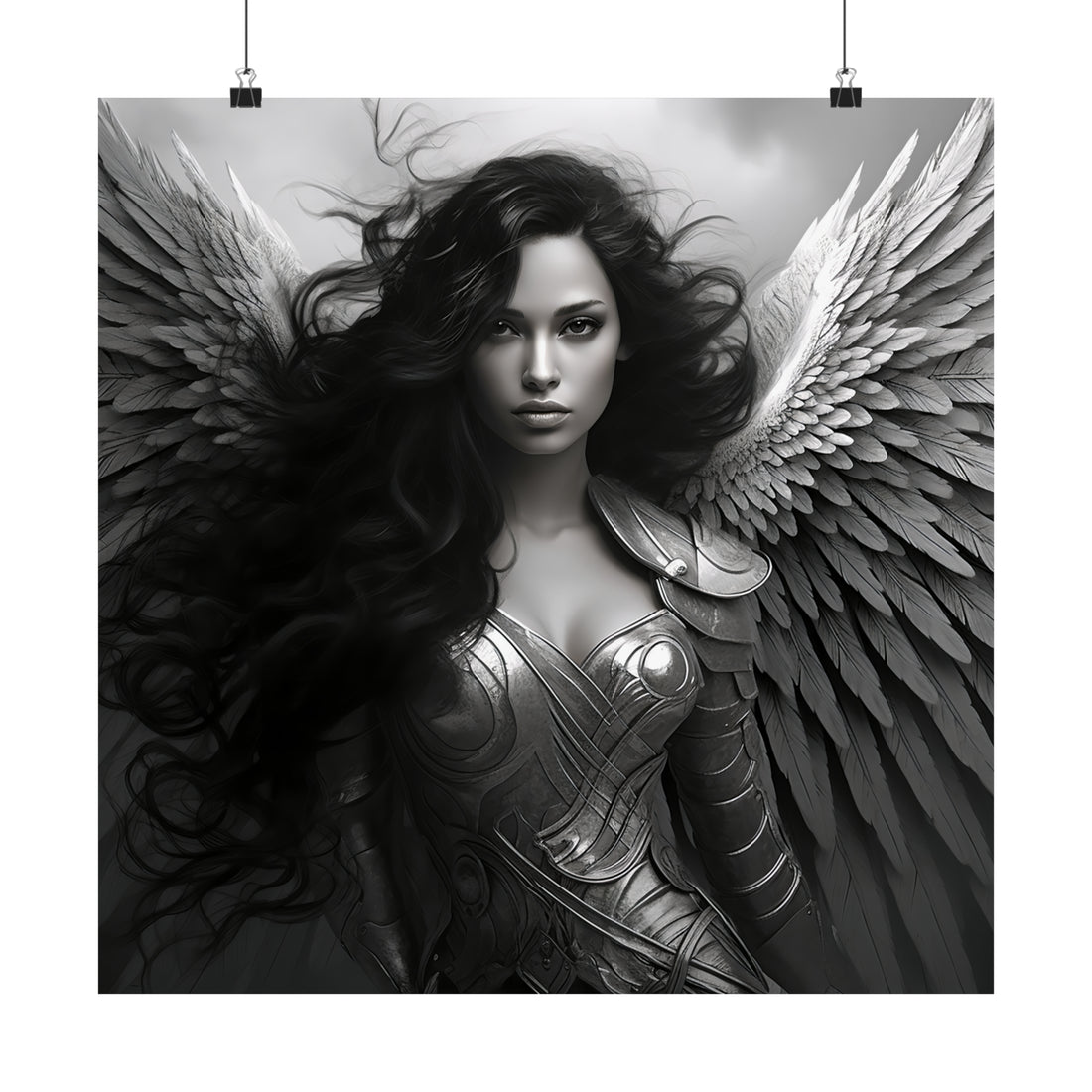Gray Scale Angel Goddess