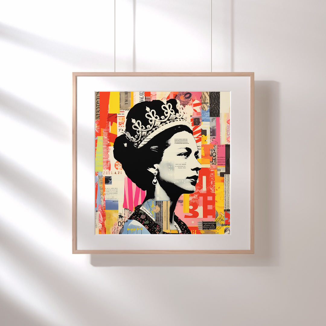 Collage Style Queen Elizabeth Magazine